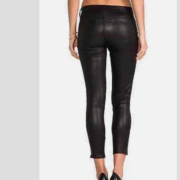 J Brand Bonded Studded Leather Pant in Noir Black - Picture 11 of 11